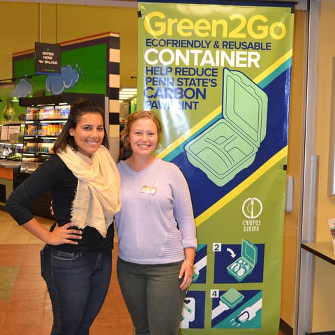 Campus Store. Green to Go Box Container