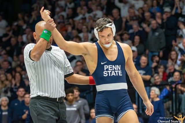 No. 2 Penn State Wrestling Ends Regular Season with 40-3 Blowout of American