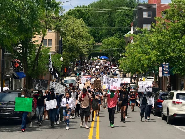 Protestors Gather In Downtown State College For Third Consecutive Week State College Pa 9338