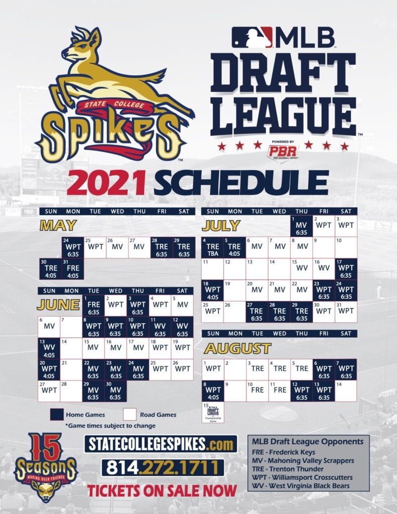 State College Spikes Release Schedule for Inaugural MLB Draft League