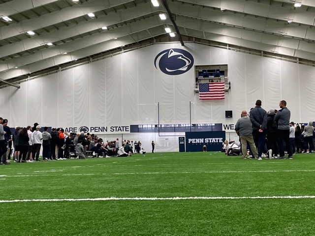 Penn State football's Drew Hartlaub runs a 4.22 40-yard dash 