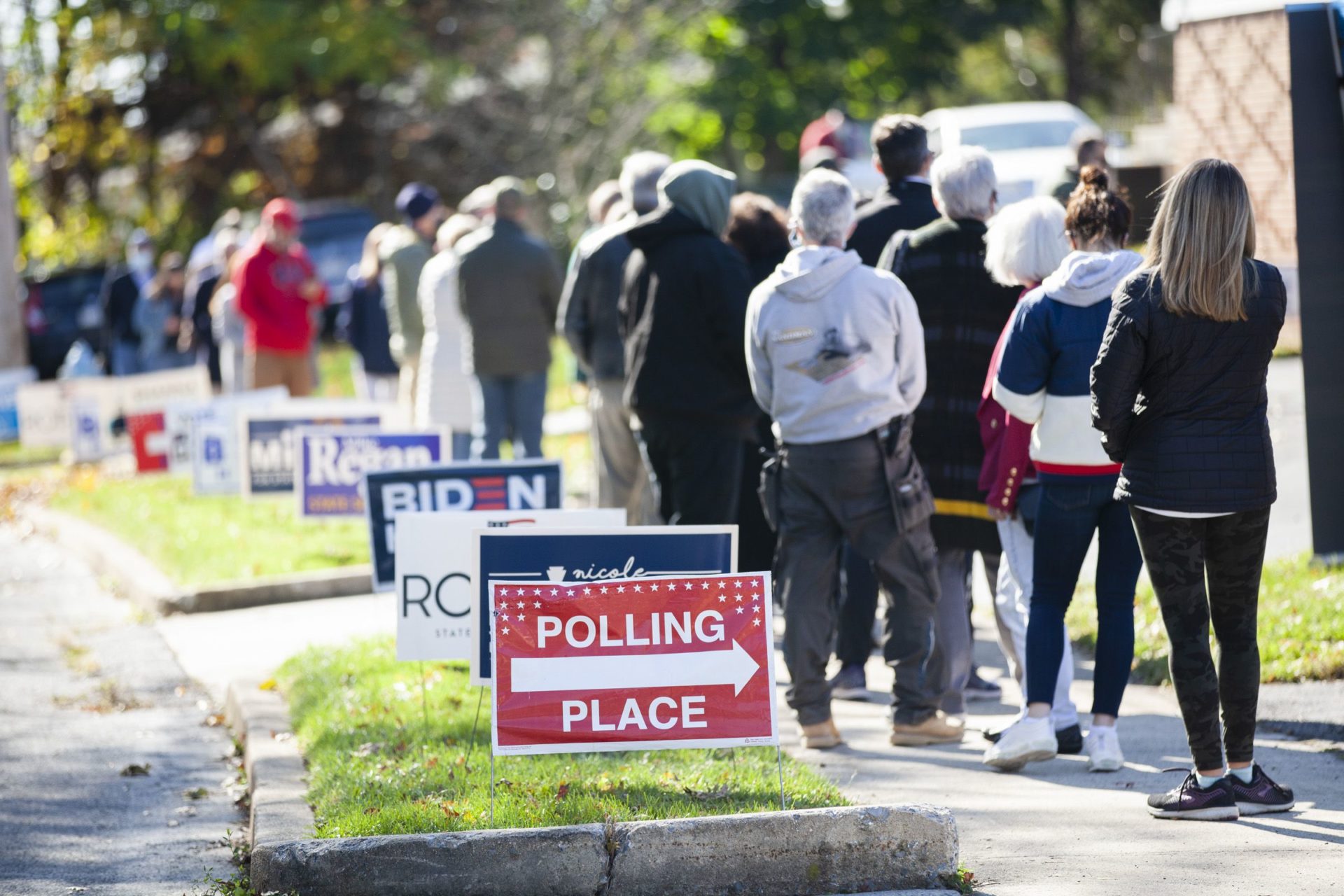 State College - voting line spotlight