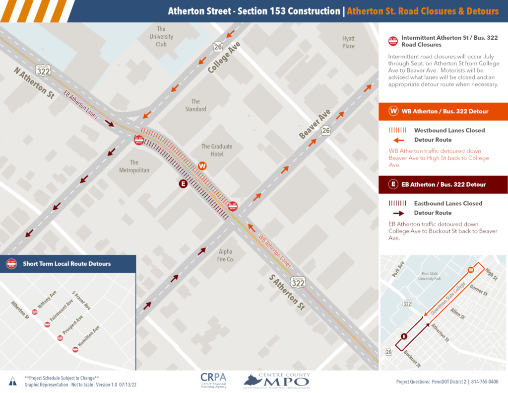 PennDOT Explains Timing of Atherton Street Work, Schedule