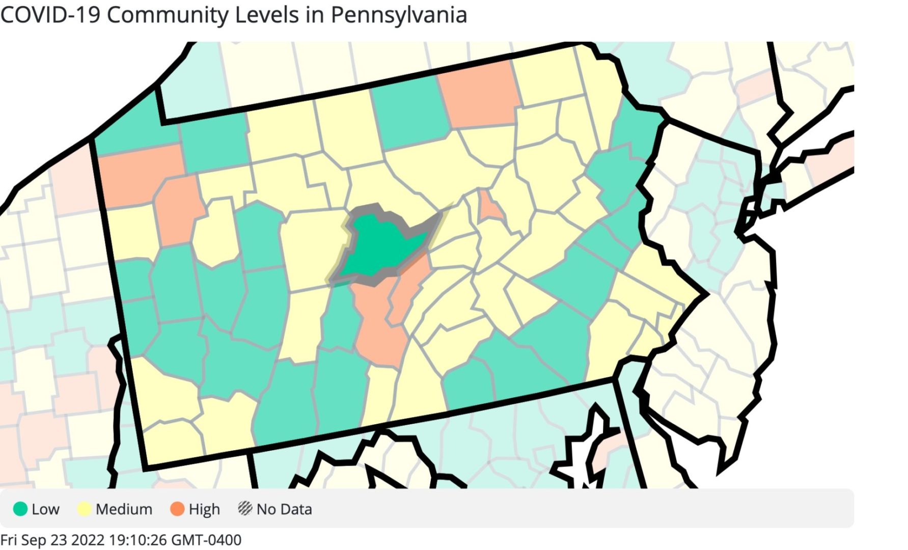 State College - Pennsylvania_COVID-19_Community_Levels 92222