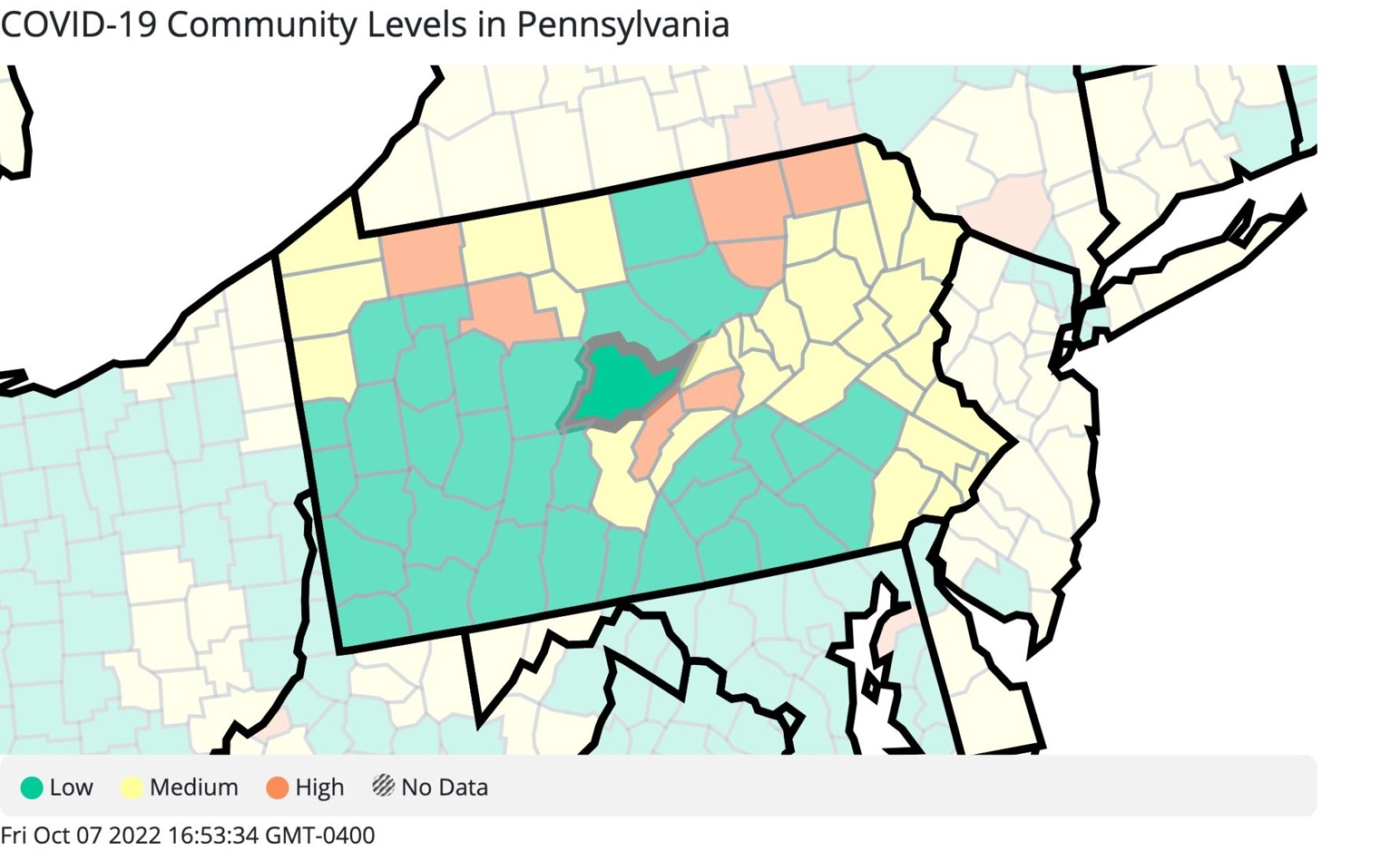 State College - Pennsylvania_COVID-19_Community_Levels 10722