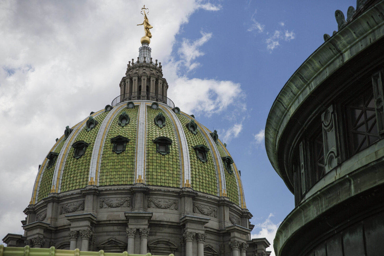 The dome of the Pennsylvania Capitol in Harrisburg.