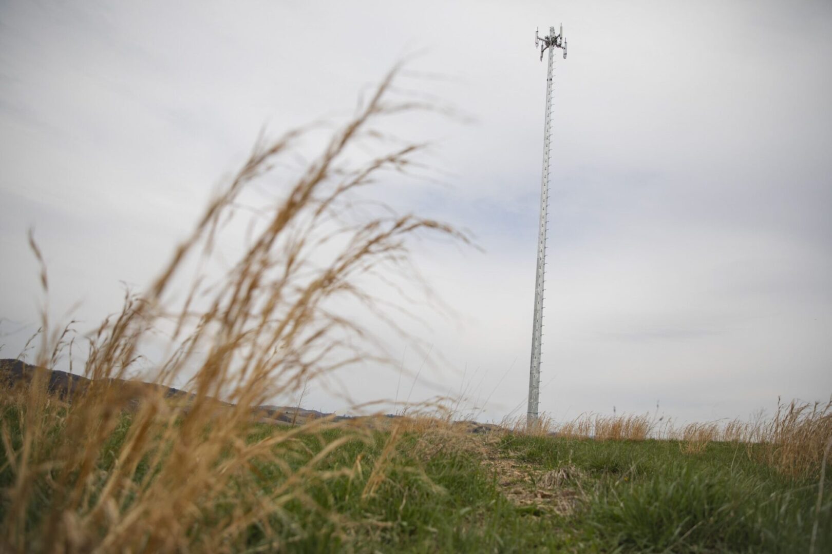 A communications tower in rural Pennsylvania.