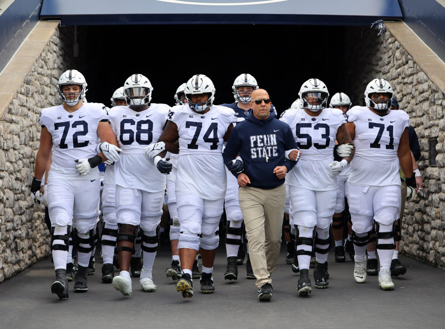 State College - BURDICK blue-white franklin team tunnel