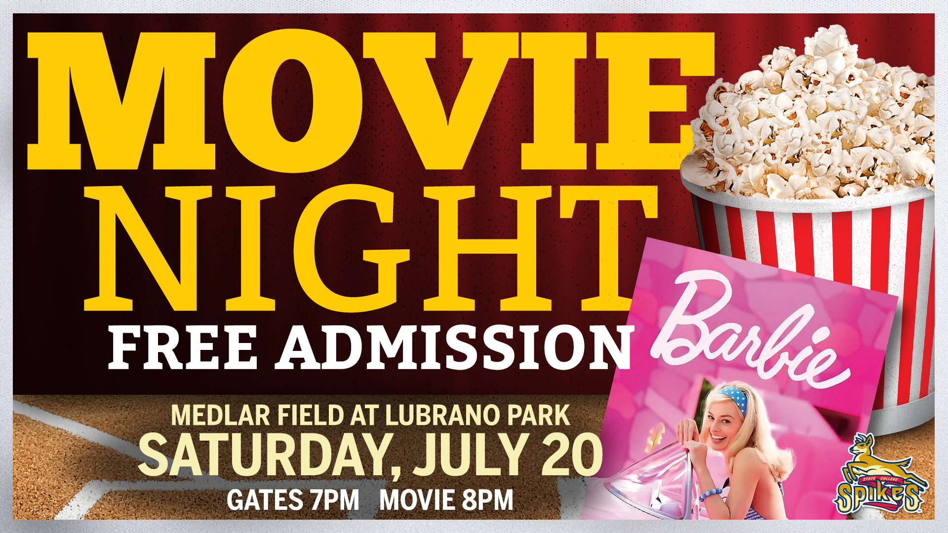 Spikes Free Movie Night in State College, PA | Event Calendar |  StateCollege.com