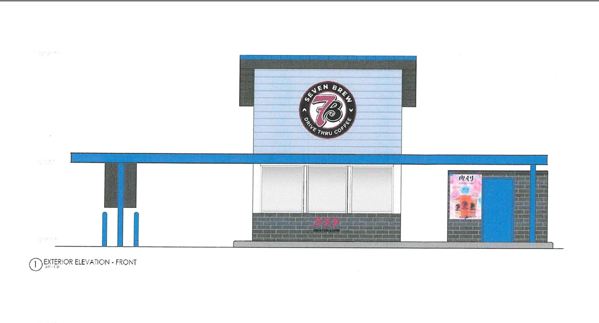 Sketch plan for drive-thru cafe presented in College Township