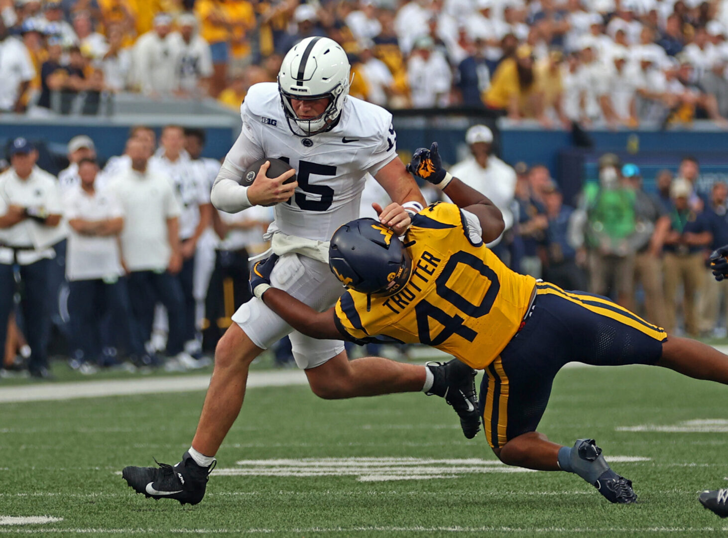 State College - Burdick WVU Allar run second half