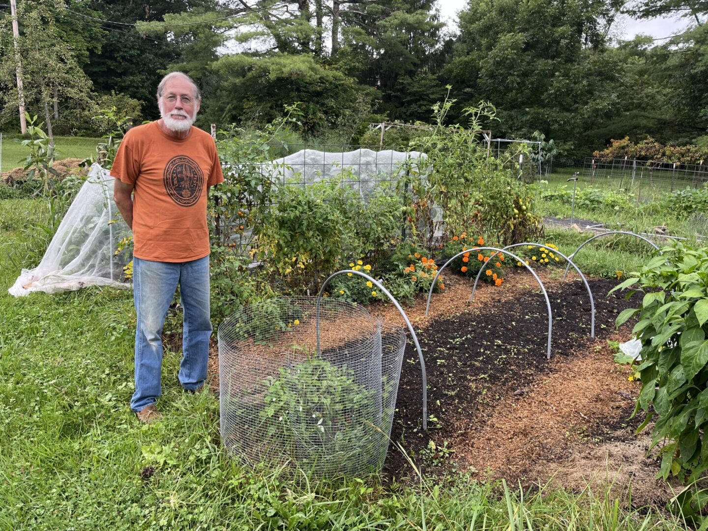 State College - Pat Leary in his garden