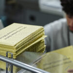 Lehigh County voter registration workers sort mail-in ballots Nov. 5, 2024, at Lehigh County Government Center in Allentown, Lehigh County, Pennsylvania.