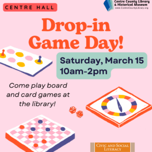 March Drop-in Game Day! (Instagram Post)